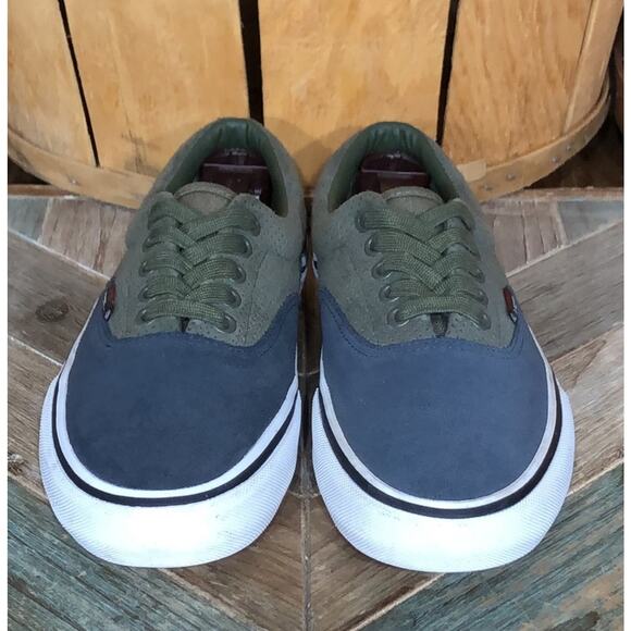 Vans Era Pro Navy Olive Green Perforated Suede Skateboarding Shoe Women Size 8.5 - Picture 4 of 11